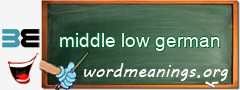 WordMeaning blackboard for middle low german